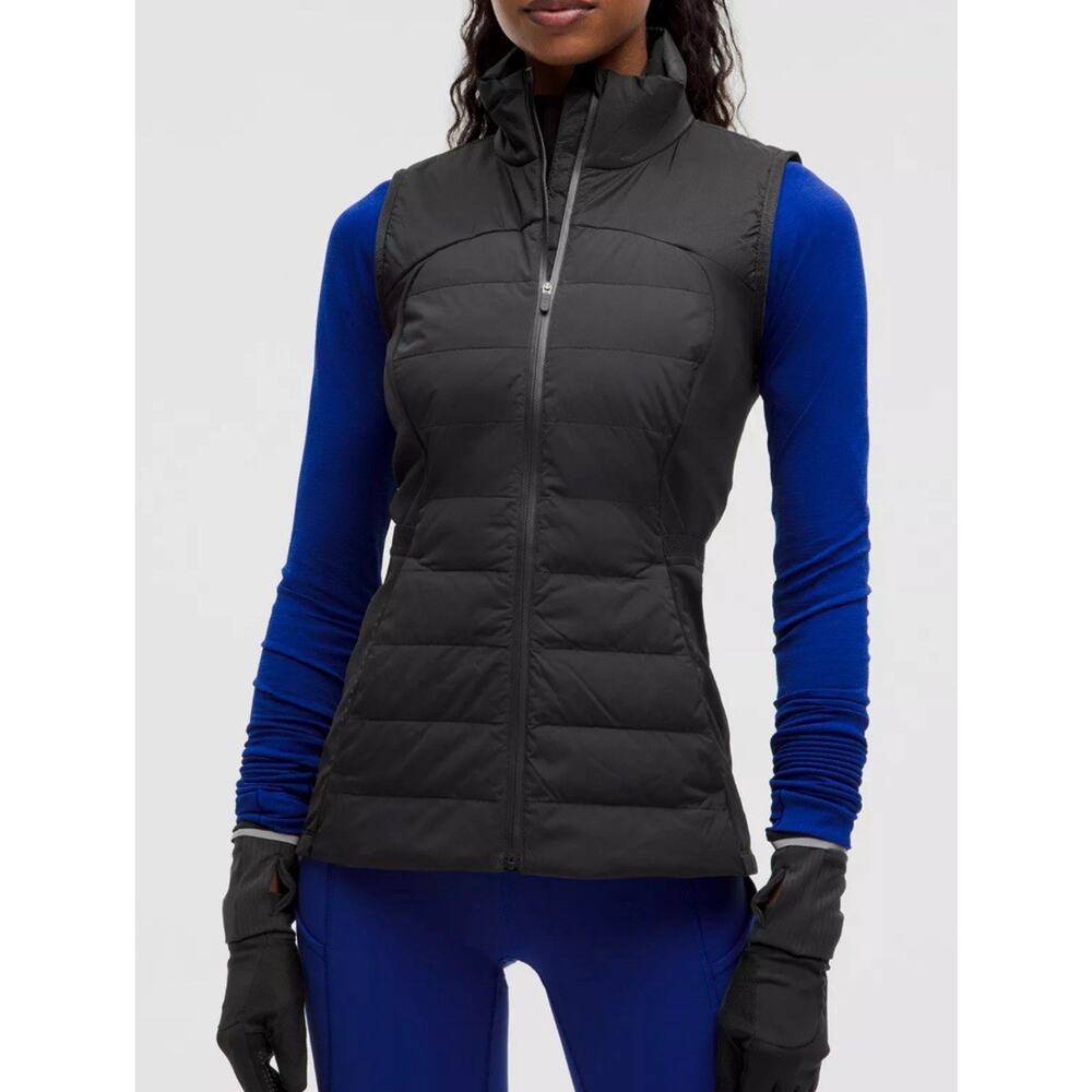 Lululemon Down for It All Vest Black Size 10 NWT Goose Down PrimaLoft Warm